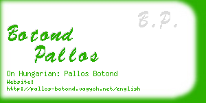 botond pallos business card